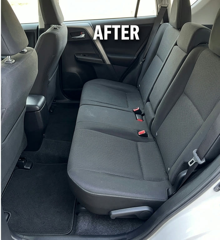 Spotless car interior after Scrub Bros detailing